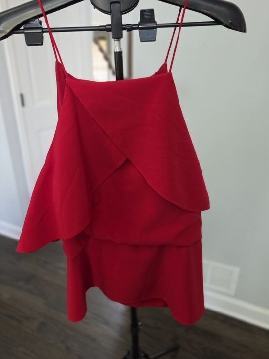 Christian Siriano Tops - Christian Siriano Red Ruffle Layered Camisole